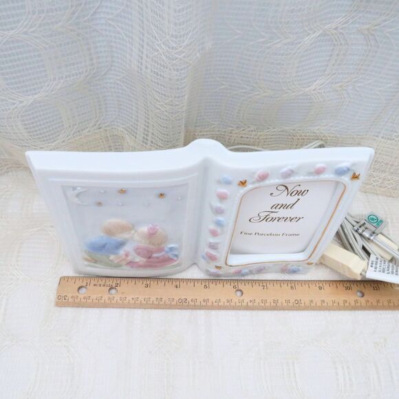 Vintage Now and Forever Porcelain Frame and Nightlight For Babies, Toddlers - Picture 4 of 7